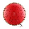 Hluru Round tongue drum 14'' 13 ton TY13-14-Red
